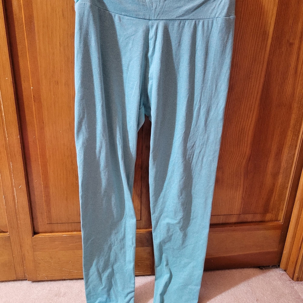 LuLaRoe leggings light blue heathered OS